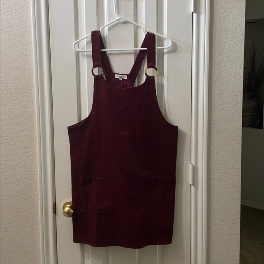 Maroon Overall Dress